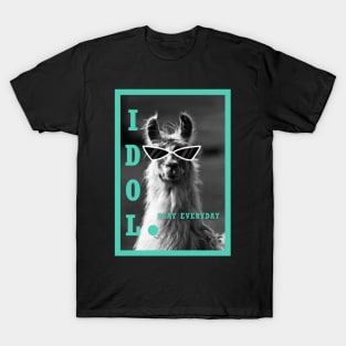 Llama idol slay everyday - biscay green T-Shirt